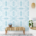 Charger l&#39;image dans la galerie, Marbled Paper Blue | Made-to-Measure Wallpaper - golddev1
