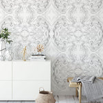 Lade das Bild in den Galerie-Viewer, Marbled Paper Grey | Made-to-Measure Wallpaper - golddev1
