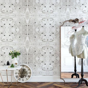 Marbled Paper Soot | Made-to-Measure Wallpaper - golddev1