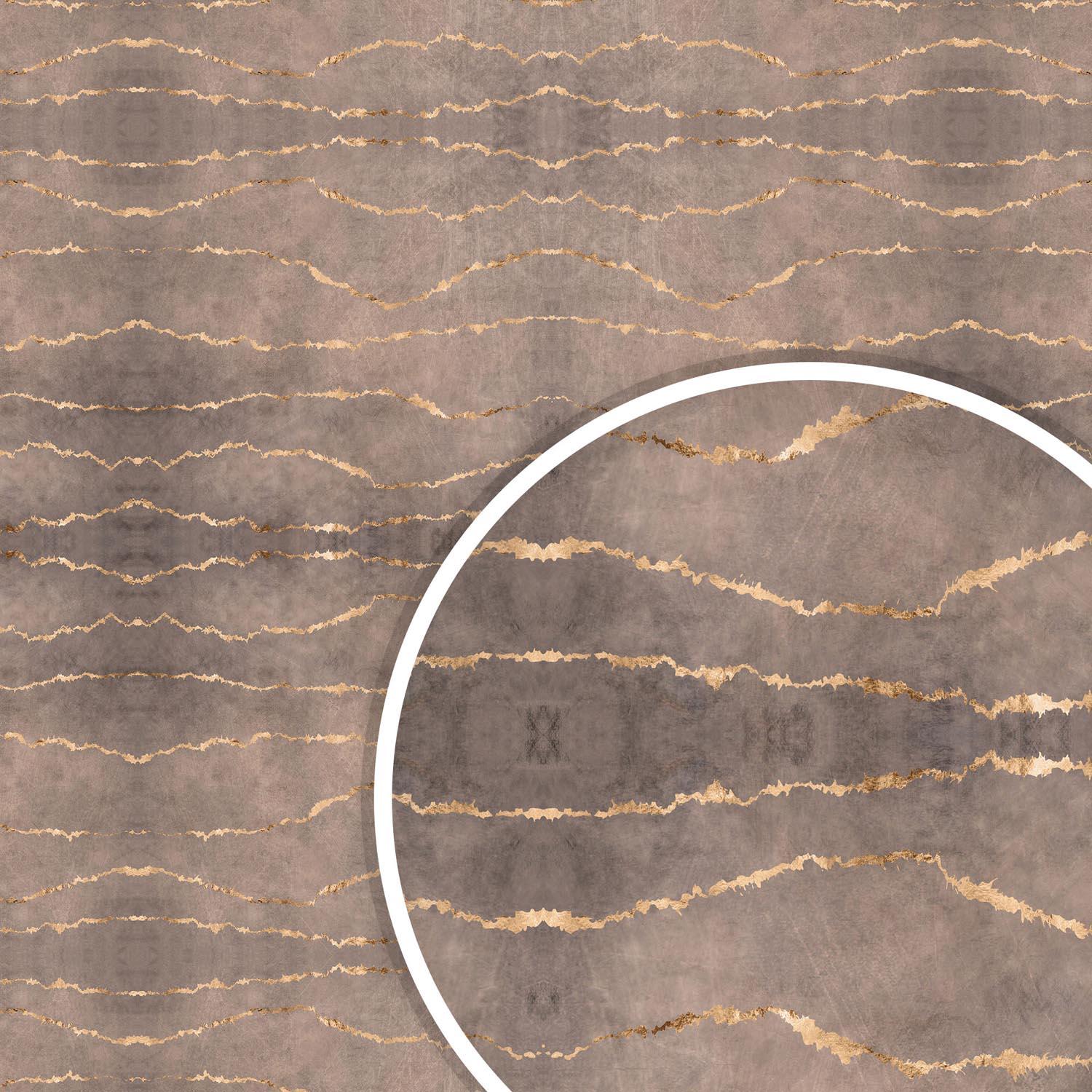 Waves Taupe | Made-to-Measure Wallpaper - golddev1